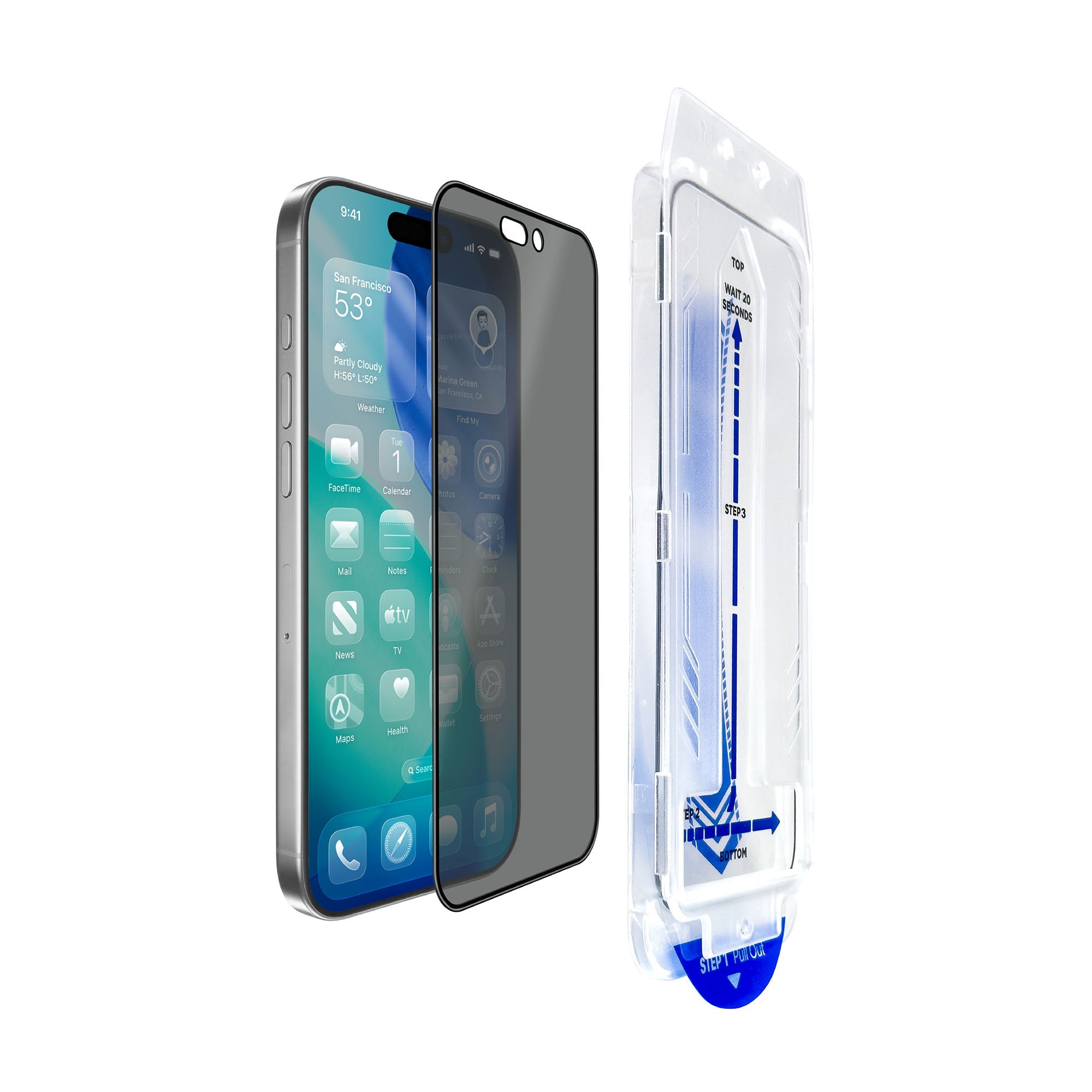 Torrii iPhone 17 Bodyglass Screen Protector - Privacy Torrii iPhone 17 Bodyglass Screen Protector - Privacy